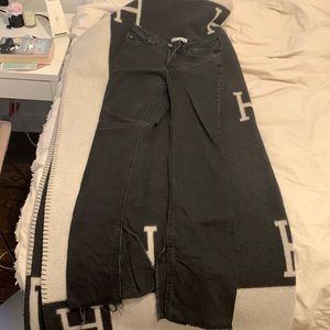 High waisted Zara jeans with ankle slits